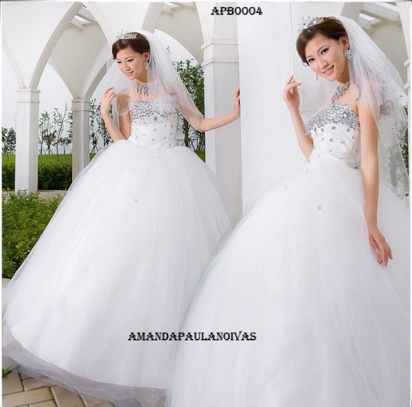 VESTIDO DE NOIVA PRINCESA - APB0004 *VENDA*