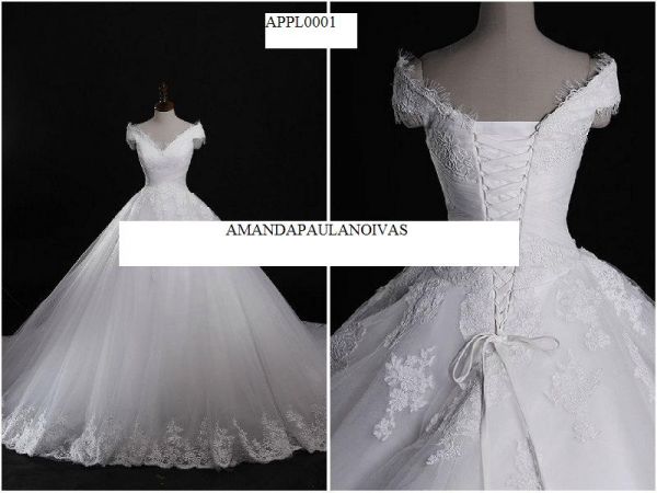 VESTIDO DE NOIVA PRINCESA - APPL0001 *VENDA*